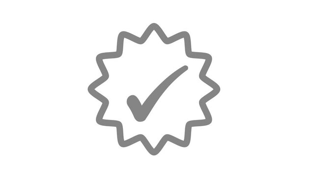 Starburst Check Mark Animation Simple Design, Smooth Starburst Check Mark Animation