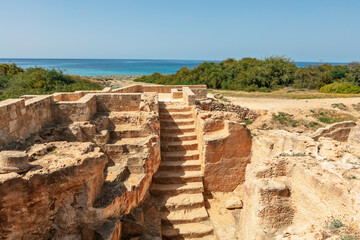 Archaeological park Tombs of the Kings in Paphos, Cyprus UNESCO World Heritage Site.