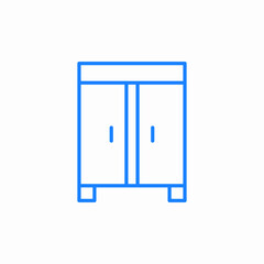 bedside closet icon sign vector