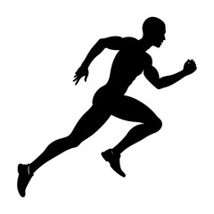 Obraz premium Runner Silhouette vector illustration