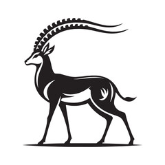 High-definition gazelle silhouette vector perfect for premium graphic designs – gazelle silhouette – gazelle vector – gazelle illustration – silhouette of gazelle

