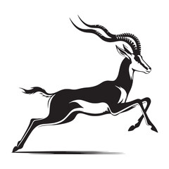 Refined gazelle silhouette vector crafted for sleek, modern branding – gazelle silhouette – gazelle vector – gazelle illustration – silhouette of gazelle

