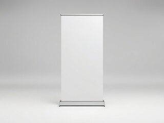 Empty White Roll Up Banner Stand for Design