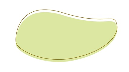 グリーンのシェイプの見出しフレーム