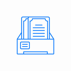 document tray icon sign vector