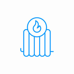home heating system icon sign vector