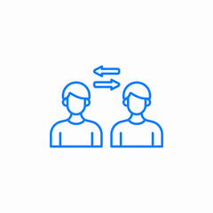 interpersonal communication icon sign vector