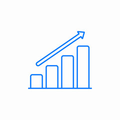 increase chart icon sign vector