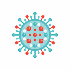 Virus icon in flat vector style