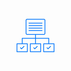 process hierarchy chart icon sign vector