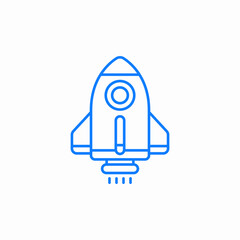 rocket space icon sign vector