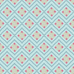 pastel color tribal vector seamless pattern with doodle elements. aztec fancy abstract geometric art print. ethnic hipster background. hand drawn. Wallpaper, cloth design, fabric, tissue, textile