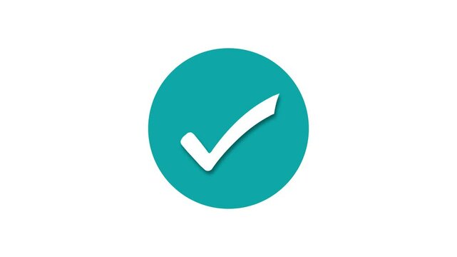 Minimalist Circle Fill Check Mark Animation, Circle Fill Check Mark Animation with Simple Design, Sleek Circle Fill Check Mark Animation