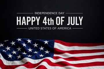 Happy 4th of July American Flag Independence Day Patriotic Celebration United States National Holiday Festive Background Red White Blue Stars Stripes Americana Design Graphic Image USA card event     