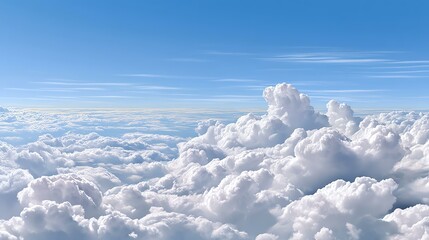 Fototapeta premium Beautiful view of clouds in a blue sky.