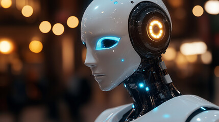 Fototapeta premium AI Agent application with intelligent human-machine interface