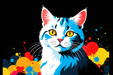 vector illustration of a cat