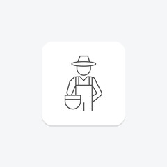 Farmer With Basket, vector, pixel perfect, illustrator file