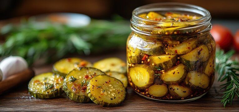 Spicy Dill Pickles in a Jar: A Culinary Delight