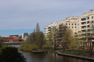 Streets and houses of the city center of Stockholm, Sweden.