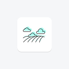 Field With Clouds, vector, pixel perfect, illustrator file