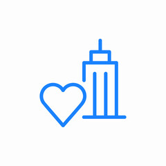 Obraz premium favorite building blue icon sign vector