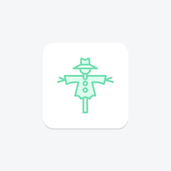 Scarecrow In Field, vector, pixel perfect, illustrator file