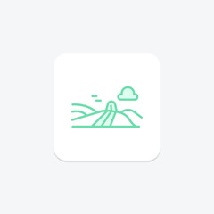 Fototapeta premium Open Farmland, vector, pixel perfect, illustrator file