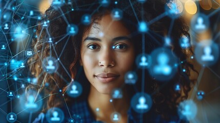 Futuristic digital marketing strategy session focused on leveraging buyer personas to create optimized SEO content and meet their goals