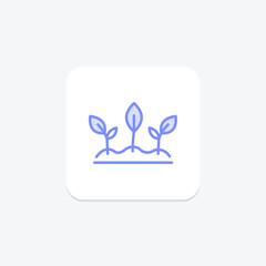 Sprouting Plants, vector, pixel perfect, illustrator file