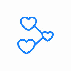 heart network icon sign vector