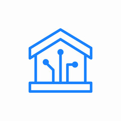 home electronics blue icon sign vector