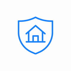 home insurance blue icon sign vector