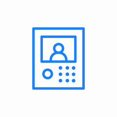 intercom home black icon sign vector