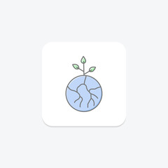 Earth With Roots, vector, pixel perfect, illustrator file