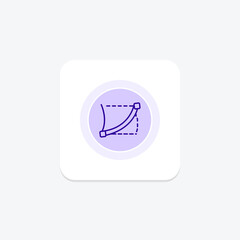 Curved Crop Lines, vector, pixel perfect, illustrator file