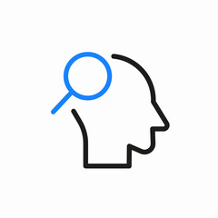 self anaylis blue icon sign vector