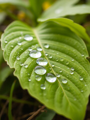 Obraz premium dew eco leaf