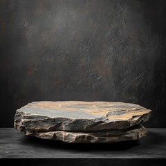 Dark stone platform, natural display