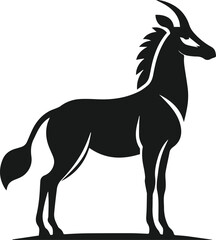 Okapi animal silhouette vector