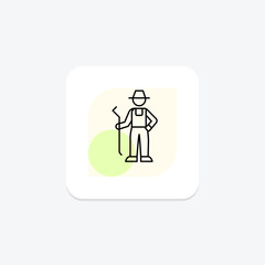Worker In Farm, vector, pixel perfect, illustrator file