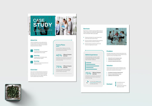 Creative Case Study Flyer Layout