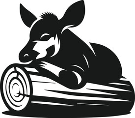 Okapi animal silhouette vector