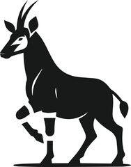 Okapi animal silhouette vector