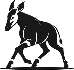 Okapi animal silhouette vector