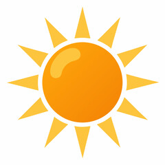sun vector illustration icon on white background