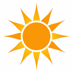 sun colorful silhouette icon on white background