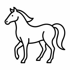 horse outline icon vector illustration on white background