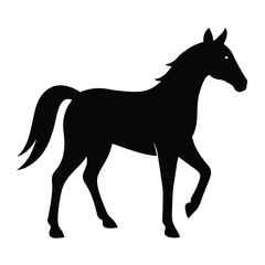 horse silhouette icon on white background