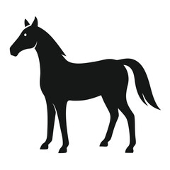 horse silhouette vector icon on white background